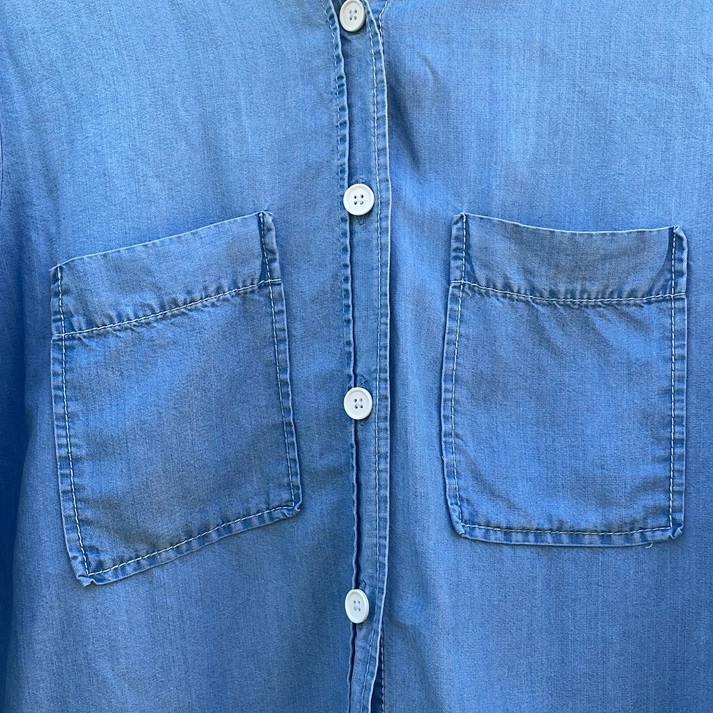Zara Jean Lyocell Button Down Shirt - Picture 3 of 6